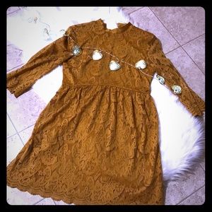 Beautiful mustard gold Taylor and sage shirt dress